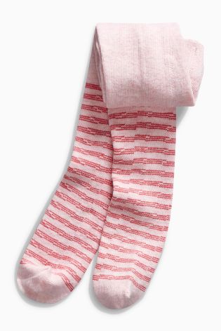 Pink/Cream Strawberry Tights Three Pack (0mths-2yrs)